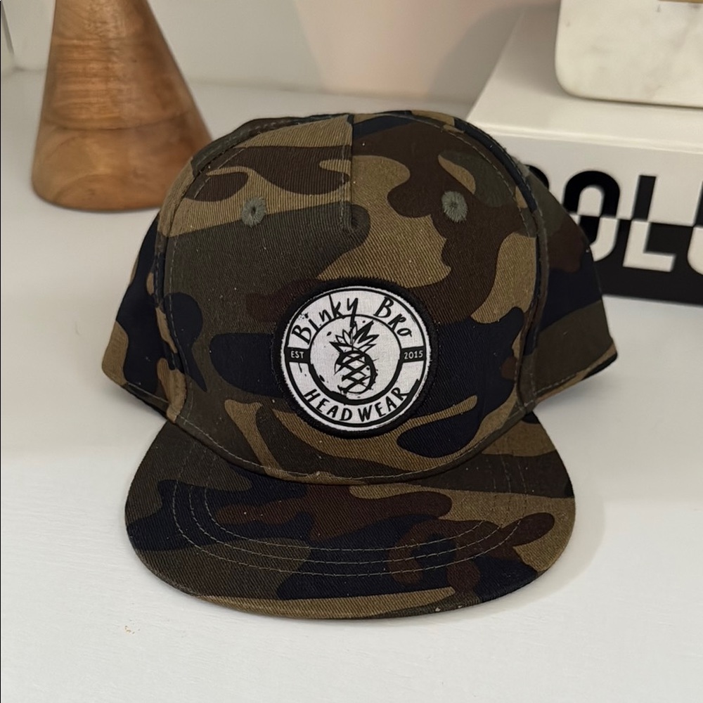 Binky Bro Camo Snapback Hat.  infant size